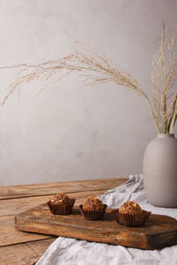 Panoramic view of bread on table