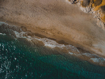 High angle view of sea shore