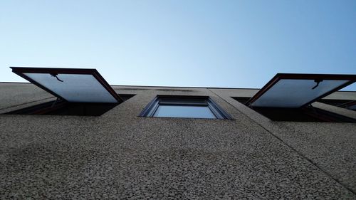 Low angle view of building against clear sky