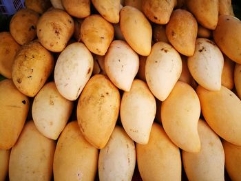 Full frame shot of eggs in market