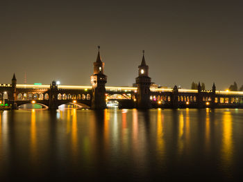 Illuminated built structure at night