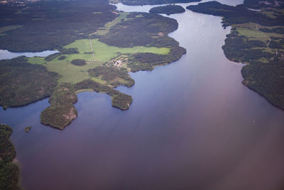 High angle view of water