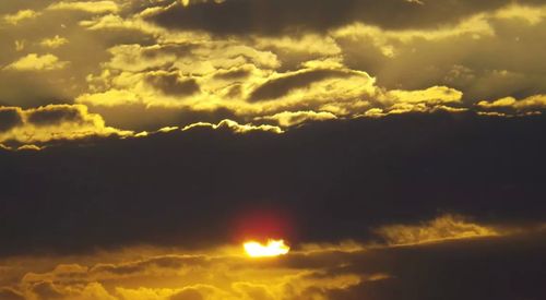 Scenic view of cloudy sky at sunset