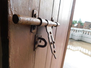 Close-up of closed door