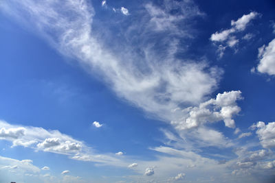 Low angle view of clouds in sky