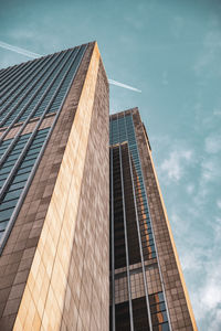 Low angle view of modern building against sky