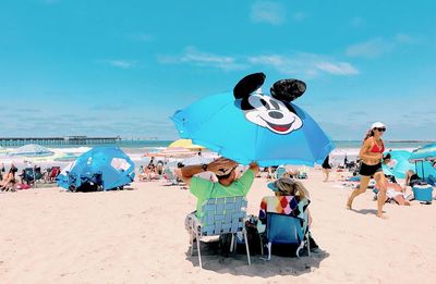 Group of people on beach