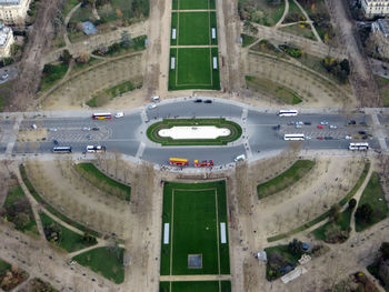 High angle view of road