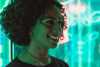 Portrait of smiling young woman