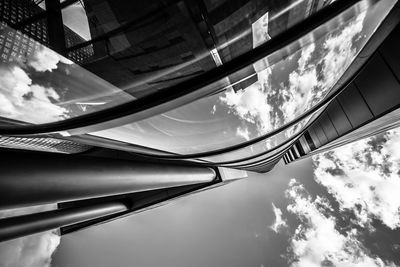 Low angle view of building against cloudy sky