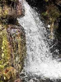 Scenic view of waterfall