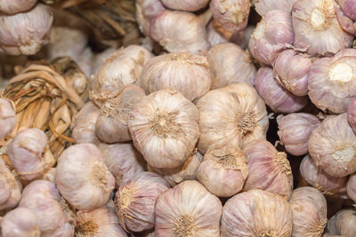 Full frame shot of garlic