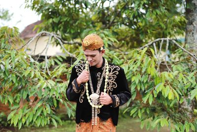 Photo of the traditional groom of central java, indonesia