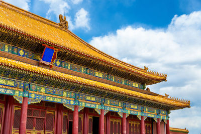 Low angle view of building against sky