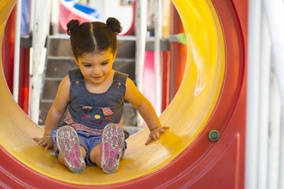 Cute girl in playground