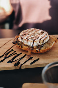 Close-up of cake on table