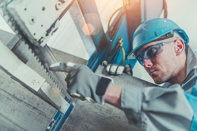 Man working at industry