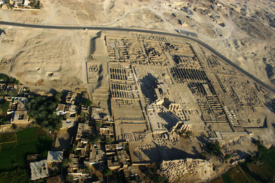 High angle view of a building