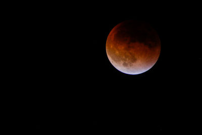 Scenic view of moon against black sky