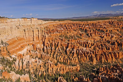 View of hoodoos from bryce point in bryce canyon national park