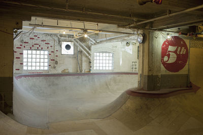 Interior of abandoned building