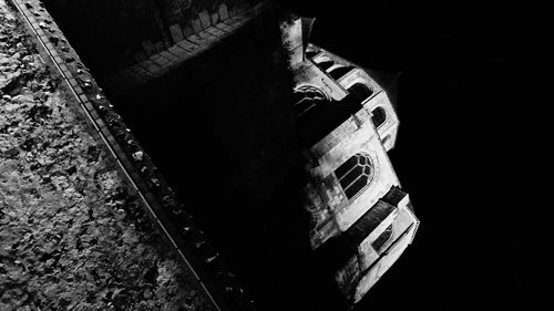 High angle view of road