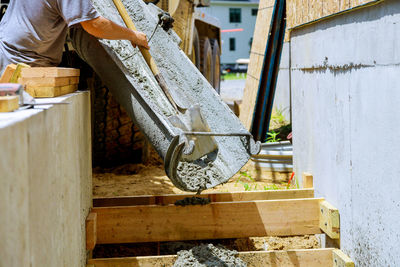 Man working on wood