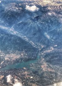 High angle view of sea shore