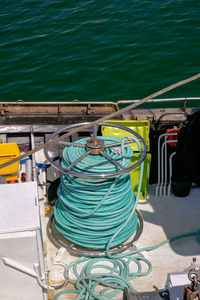 High angle view of pier over sea