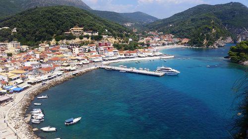 High angle view of cityscape