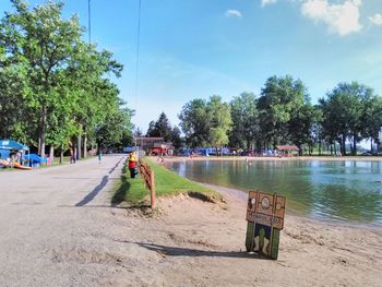 Reflection of trees in water