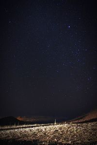 Scenic view of star field against sky