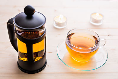 Close-up of drink on table