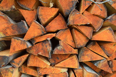 Full frame shot of firewood