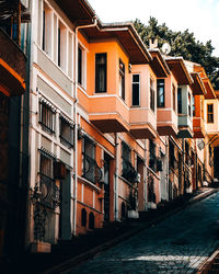 View of residential buildings in city