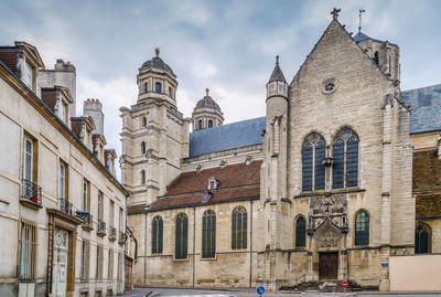 Low angle view of buildings against sky