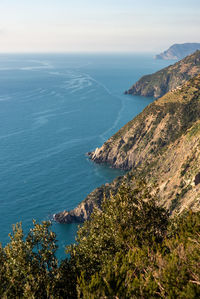 High angle view of sea against sky