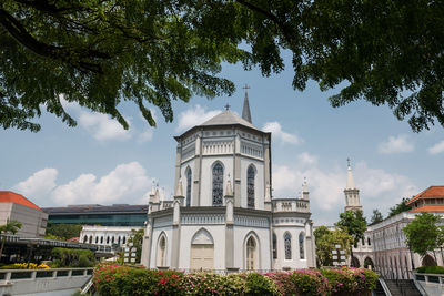 Low angle view of building against sky