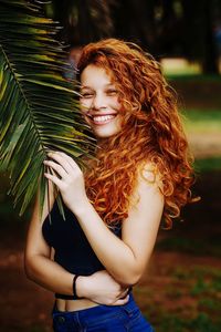 Portrait of smiling young woman