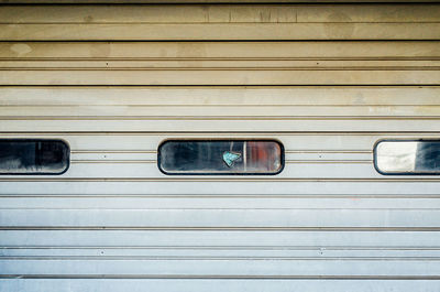 Full frame shot of shutter with windows