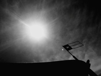 Low angle view of street light against sky