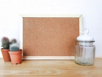 Close-up of potted plant on table at home