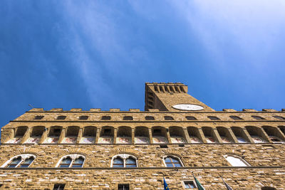 Low angle view of historic building against sky