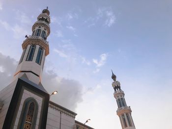 Low angle view of mosque sky