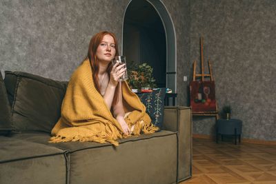 Self-care with a relaxed atmosphere at home,staying hydrated while enjoying personal time