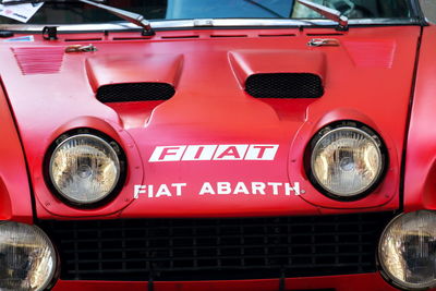 Close-up of vintage car