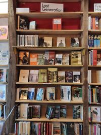 Row of books in shelf