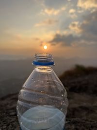 Close-up of water bottle