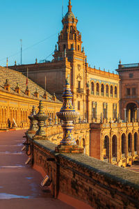 View of historic building against clear sky