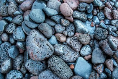 High angle view of stones